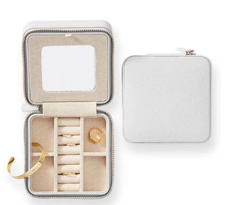 طراحی جعبه چرمی گاو PU سازمان دهنده کیف جواهرات نفیس مسافرتی