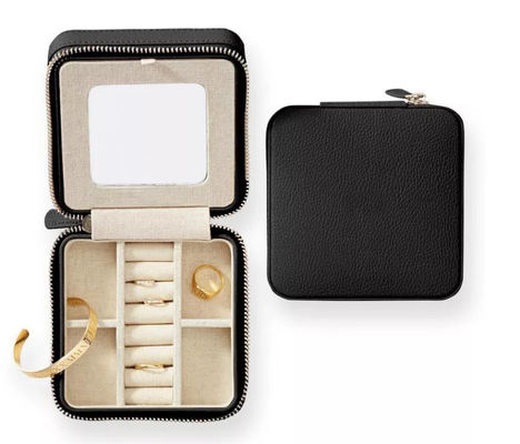 طراحی جعبه چرمی گاو PU سازمان دهنده کیف جواهرات نفیس مسافرتی