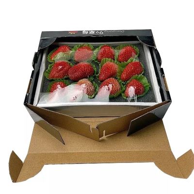 کاغذ هنر C1S کارتن راه راه جعبه توت فرنگی لمینیت مات